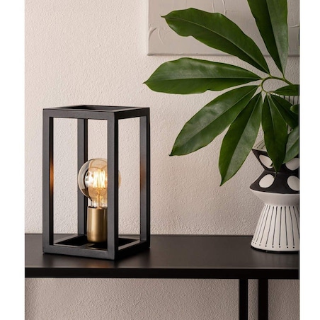 Lampka stojąca klatka metalowa VIGO 50247 Sigma loft nocna czarna