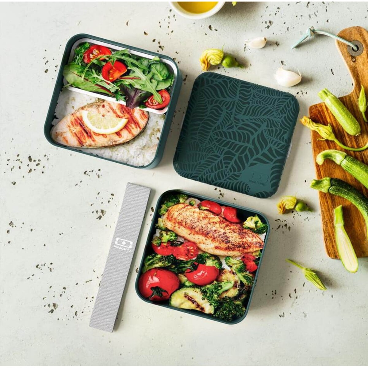 Lunchbox Graphic Jungle Square, 1700 ml, Monbento