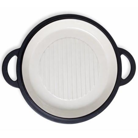 Kociołek żeliwny garnek na ognisko 2w1 emaliowany 12L grill ROSSNER