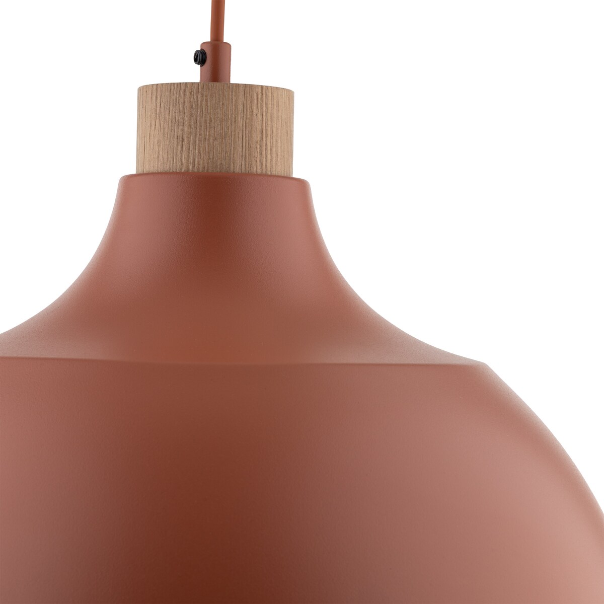 Lampa wisząca TK Lighting CAP BRICK 6927 ceglana E27 drewno/stal 34 cm regulowana do salonu jadalni kuchni