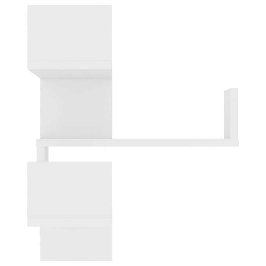 vidaXL Narożna półka ścienna, biała, 40x40x50 cm
