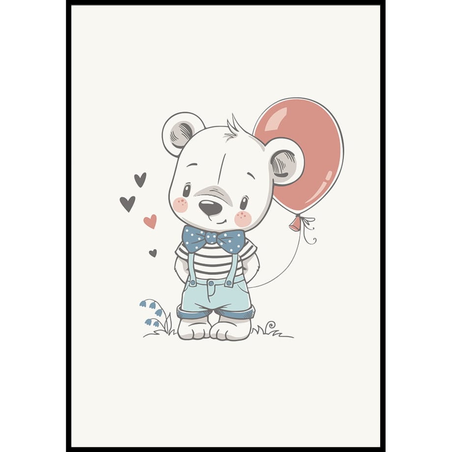plakat misiu z balonem 21x30 cm