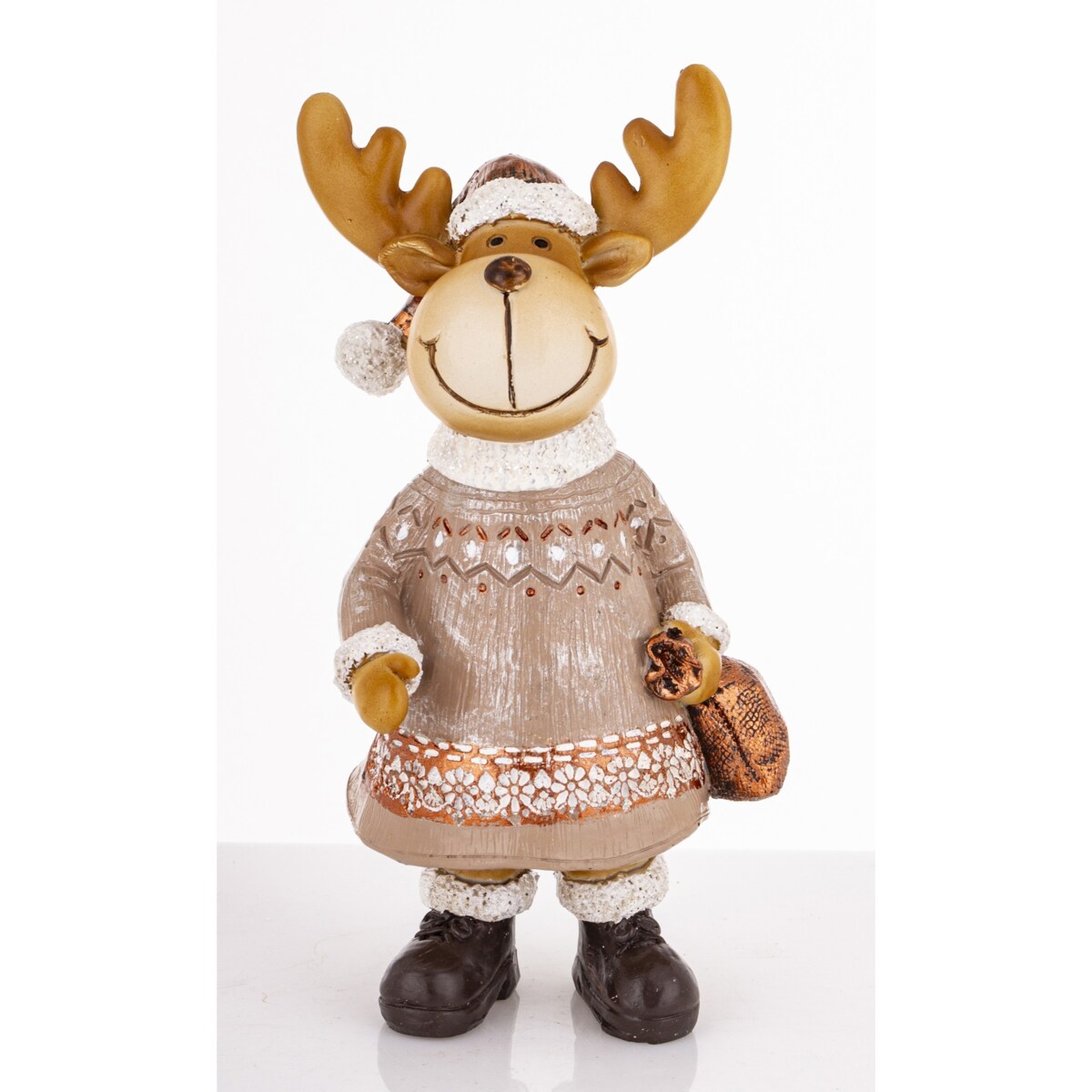 Figurka - łosza 17,5x9x7 cm ALCE w sukience i torebką