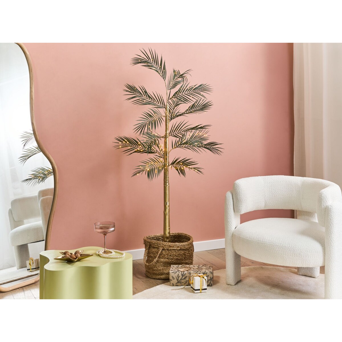 Dekoracja ogrodowa LED PALJAVESI Drzewko 175 cm Złoty