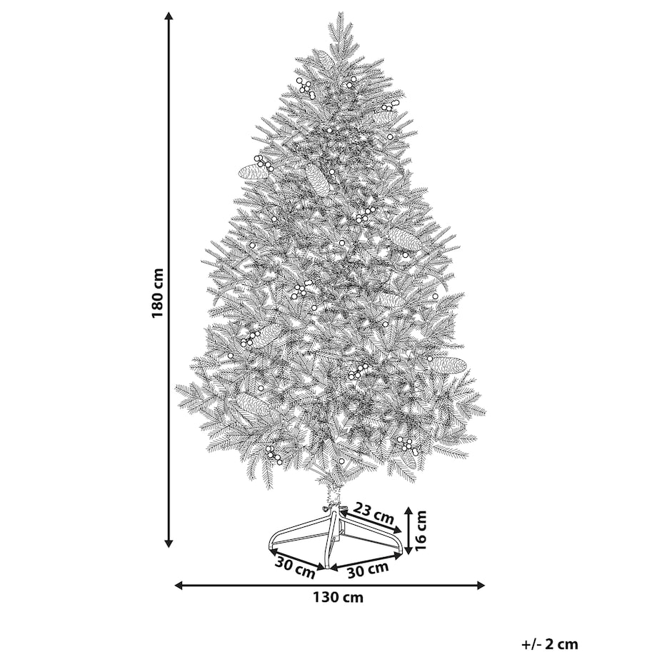 Sztuczna choinka świąteczna LED JACINTO 180 cm Ciemnozielony