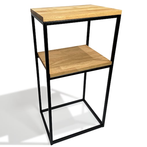 Konsola meblowa czarna 40x80x30cm podwójna