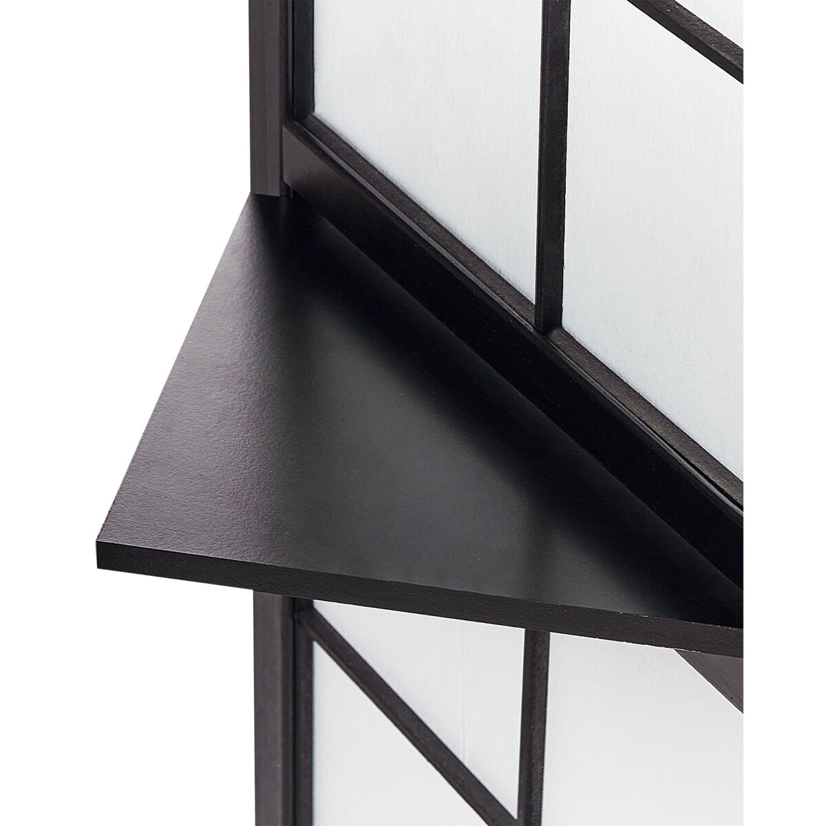 4-panelowy składany parawan pokojowy drewniany 170 x 120 cm czarny GOMAGOI