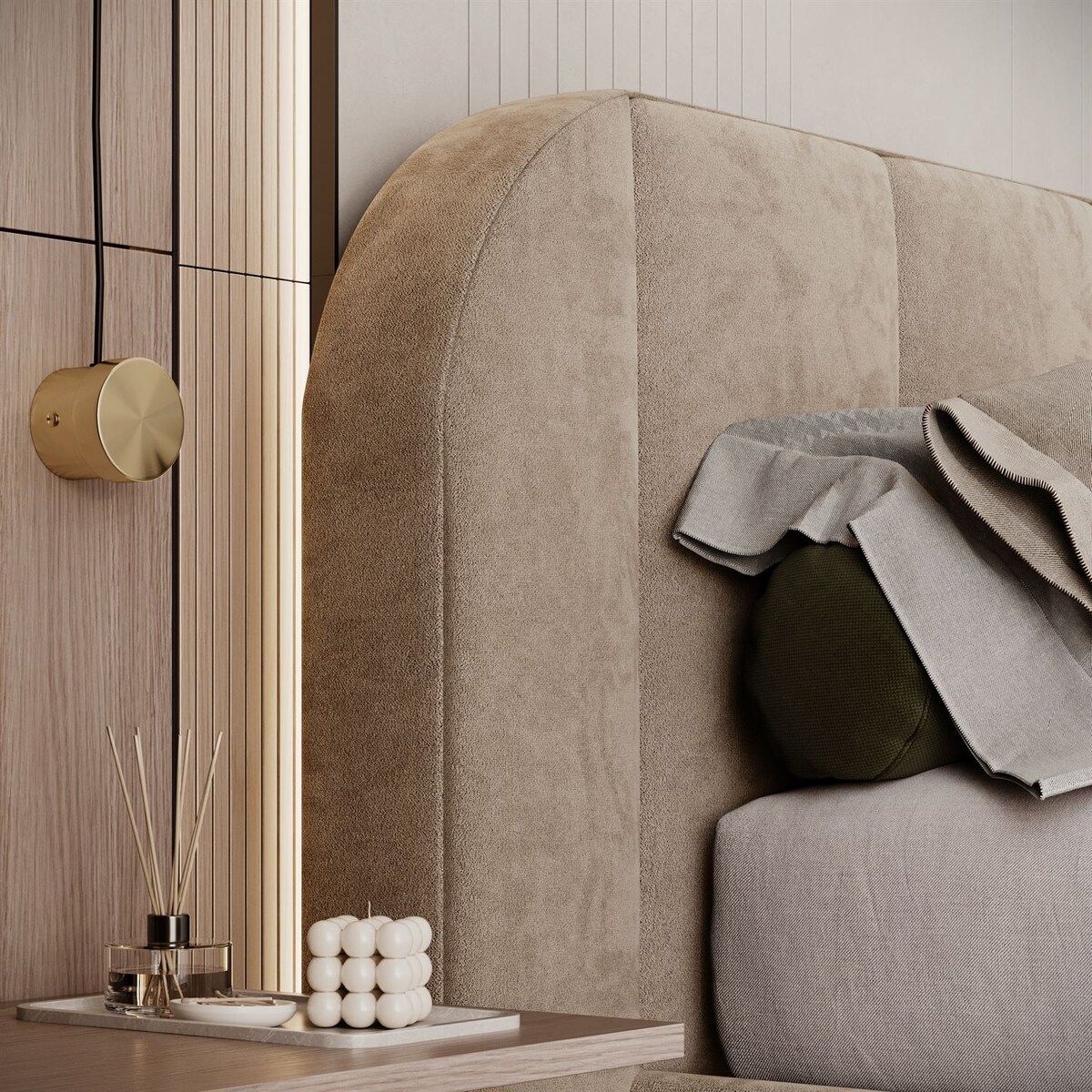 Łóżko tapicerowane AMARA, pojemnik, stelaż 32, 140x200, Royal Velvet 87170