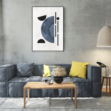 plakat blue geometric 1 50x70 cm