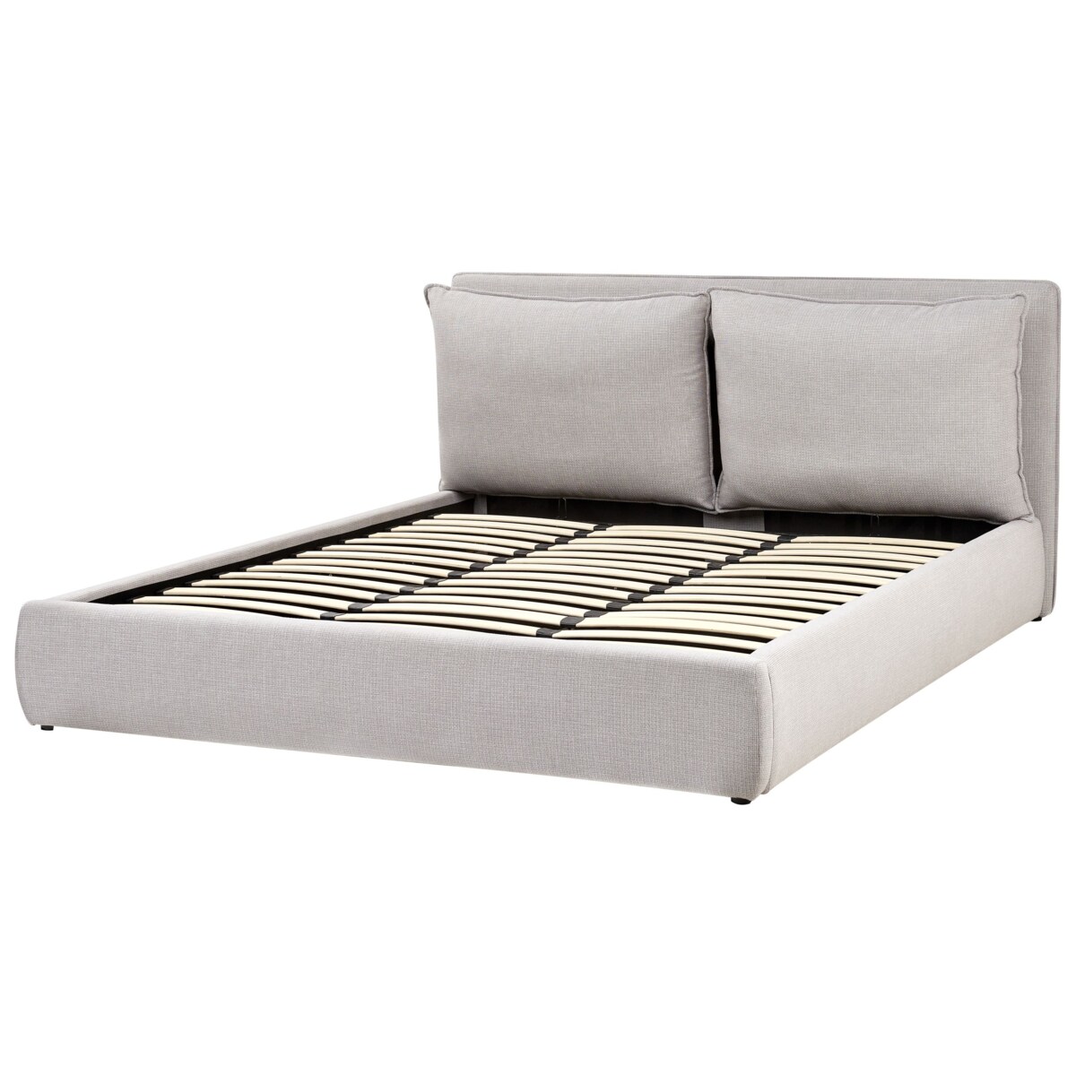 Łóżko z pojemnikiem BAJONNA 180 x 200 cm Jasnoszary
