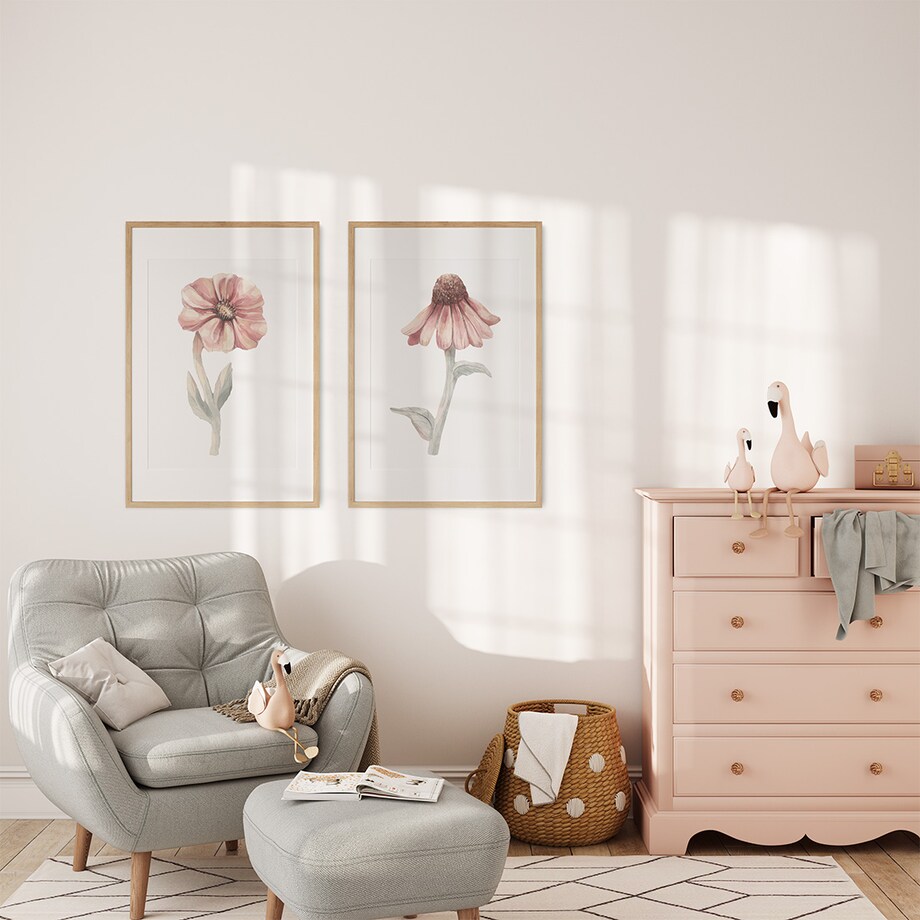 2 x plakat dla dzieci | kwiaty zestaw 1 50x70