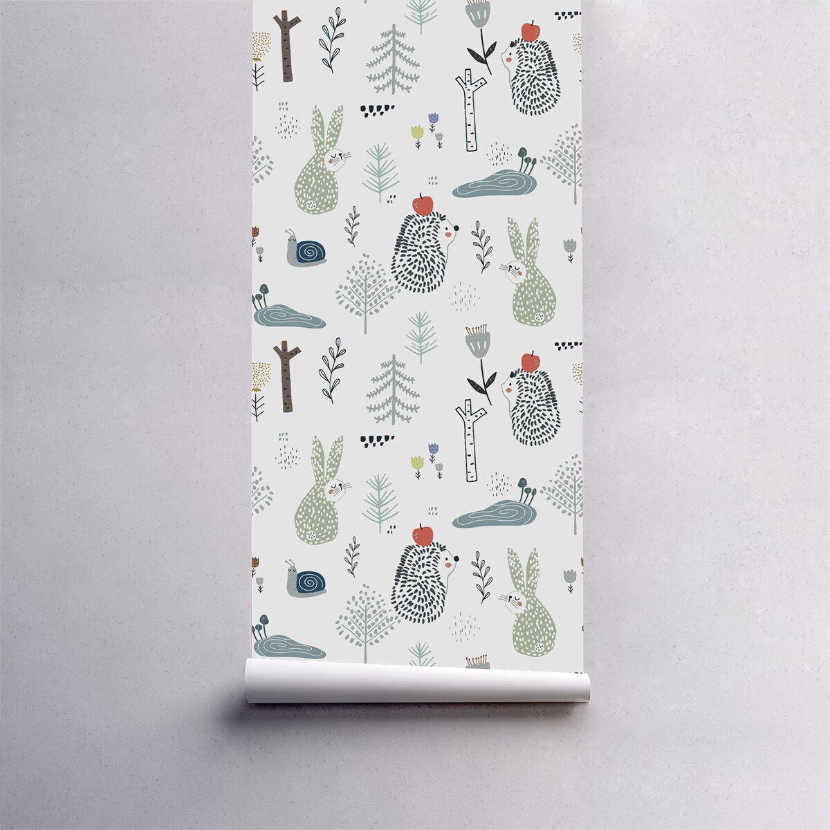 Tapeta Jeż i królik, 416x254cm