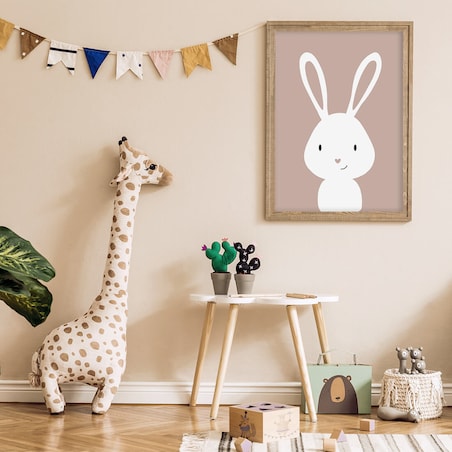 Plakat dla dzieci Królik boho 30x40