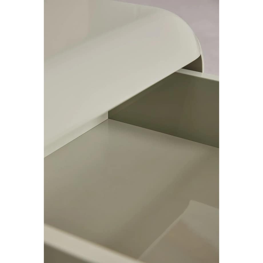 Szafka nocna 45x45 cm z MDF, błyszcząca Alazne miętowa