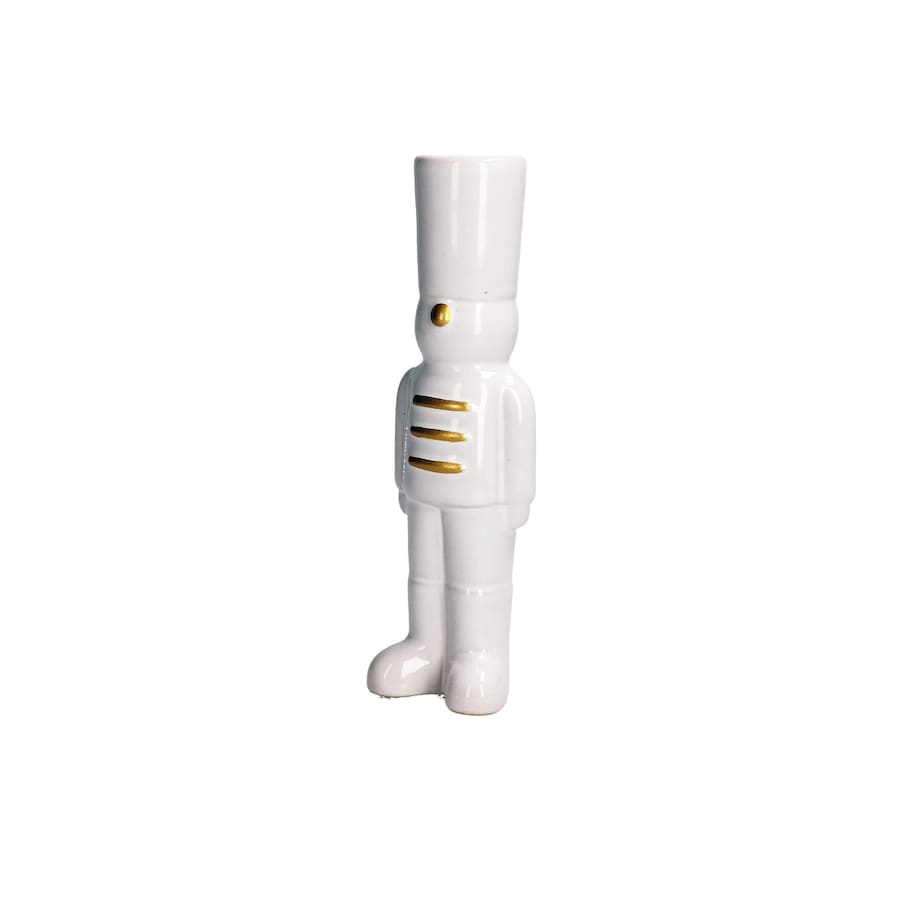 Figurka w kształcie świątecznego żołnierza Sullattentisto - Biały, 20.5 cm