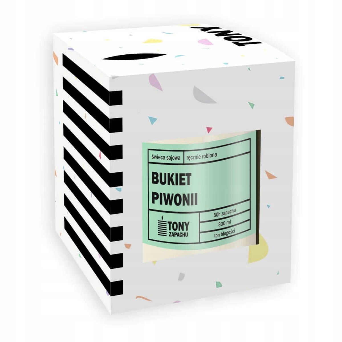 Naturalna świeca zapachowa sojowa w słoiku zapach BUKIET PIWONII na prezent