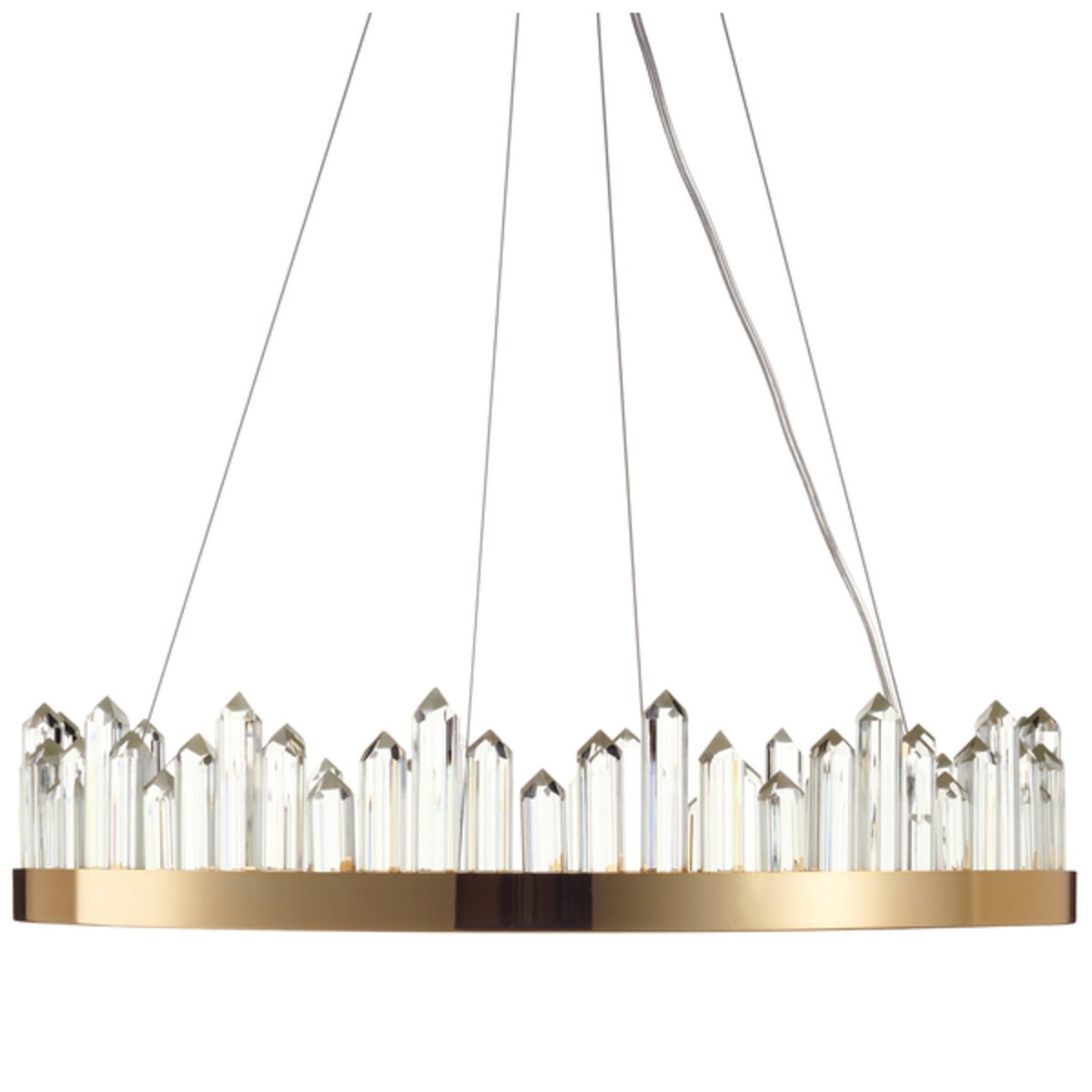 Kryształowy żyrandol Lusso DN918 gold Step LED do salonu złoty