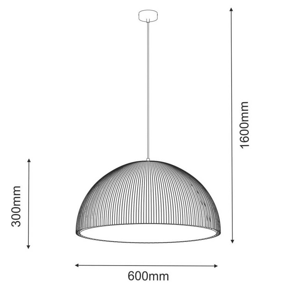 Zwieszana lampa sypialniana Gandra 5025 Shilo półokrąg kopuła metalowa biała