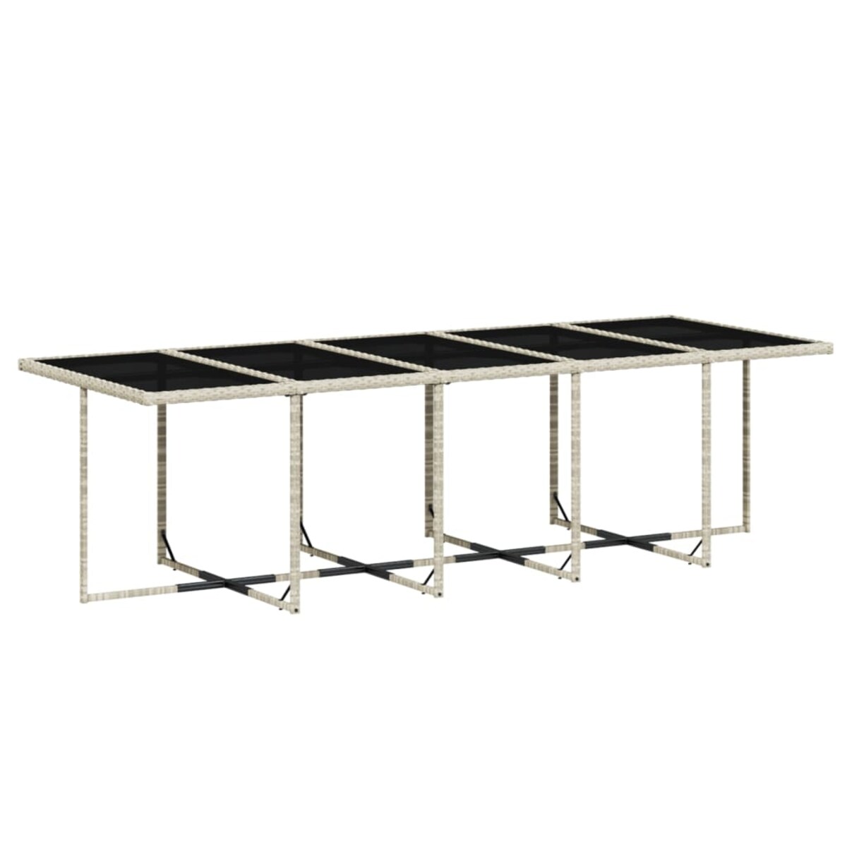 vidaXL 15-cz. zestaw mebli ogrodowych z poduszkami, jasnoszary