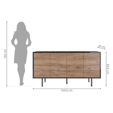 Elegancka Komoda Maud / szer. 163 cm