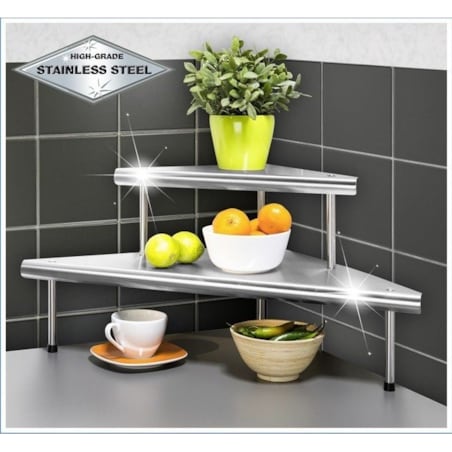 Półka kuchenna narożna 31x68x48,5 ATLEA metalowa