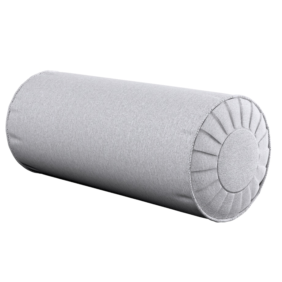 Poduszka wałek z zakładkami, szary melanż, Ø20 x 50 cm, Amsterdam