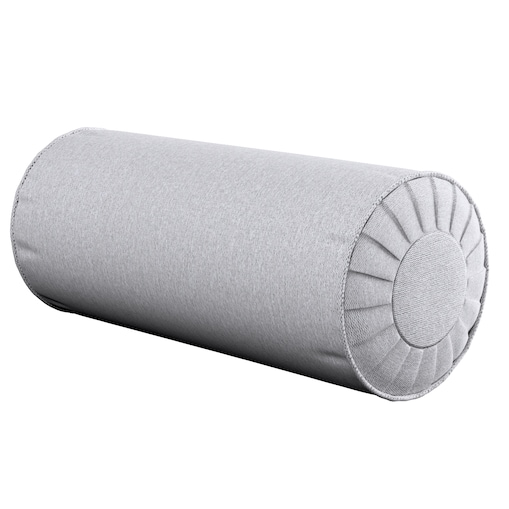 Poduszka wałek z zakładkami, szary melanż, Ø20 x 50 cm, Amsterdam
