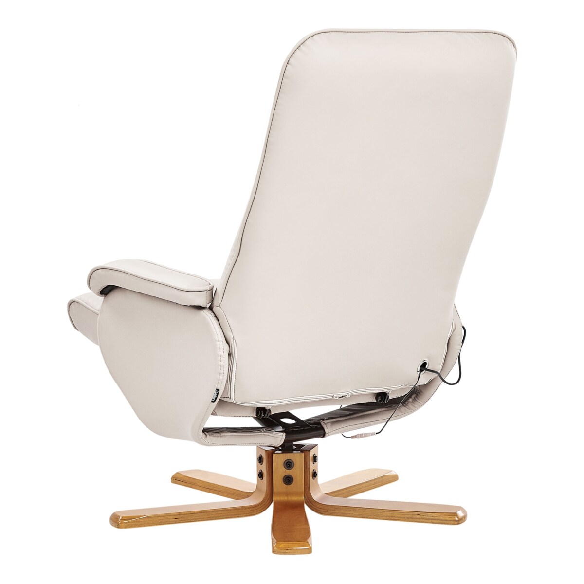 Fotel z masażem RELAXPRO Ekoskóra Jasnobeżowy