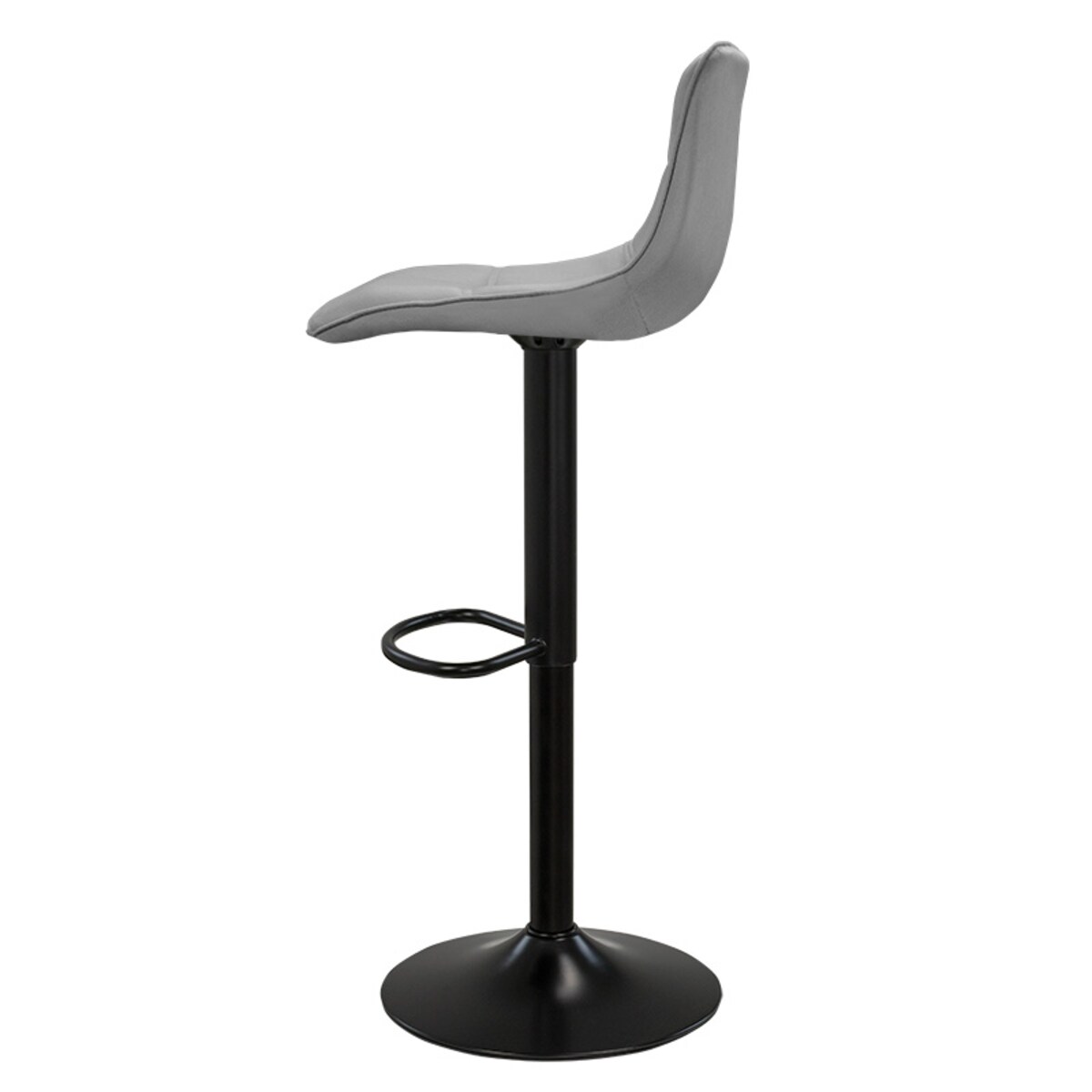 Hoker barowy krzesło tapicerowane welurowe nowoczesne szare