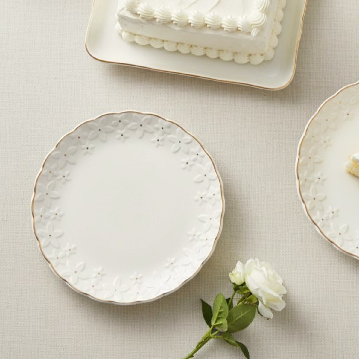 VILLA ITALIA Zestaw do ciasta porcelanowy na 6 osób FIORELLA