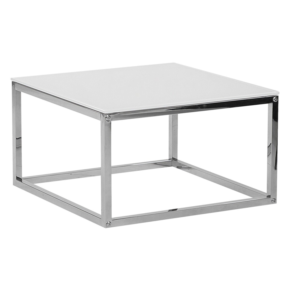 Zestaw 2 stolików kawowych BREA Szkło hartowane Biały