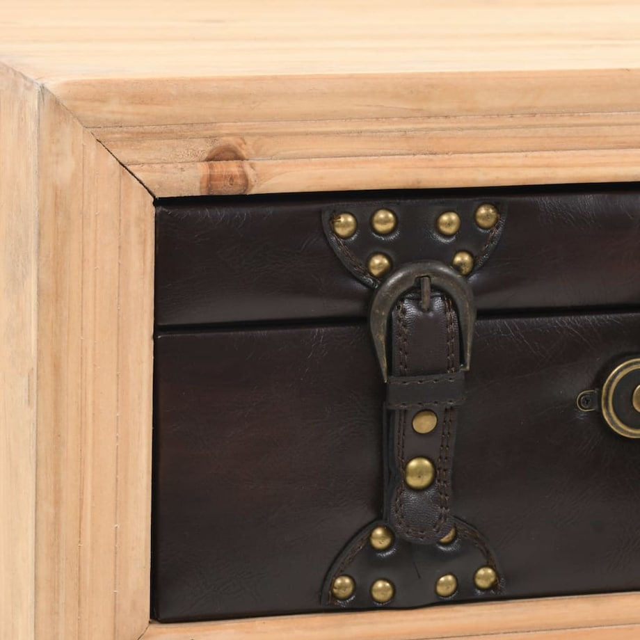 vidaXL Stolik kawowy, lite drewno jodłowe, 115 x 55 x 50 cm