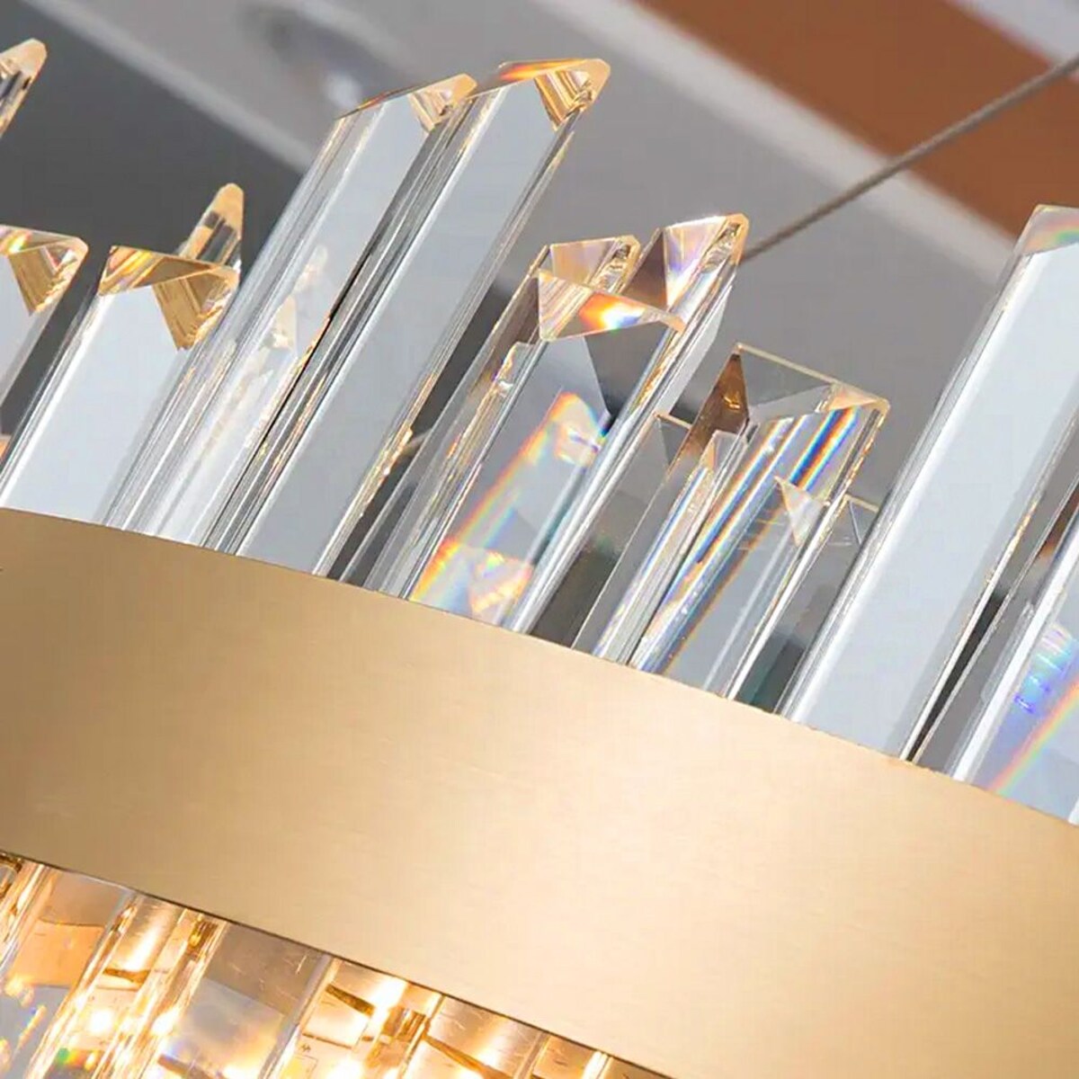 Lampa sufitowa wisząca kryształowa LED APP1515-CP60 Złota