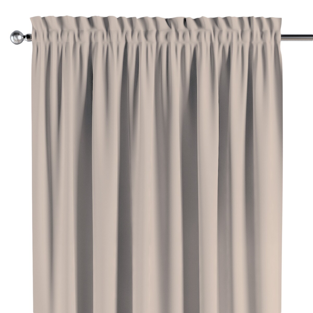 Zasłona na kanale z grzywką 1 szt. 130x245 jasnobeżowy