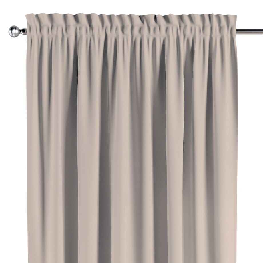 Zasłona na kanale z grzywką 1 szt. 130x245 jasnobeżowy