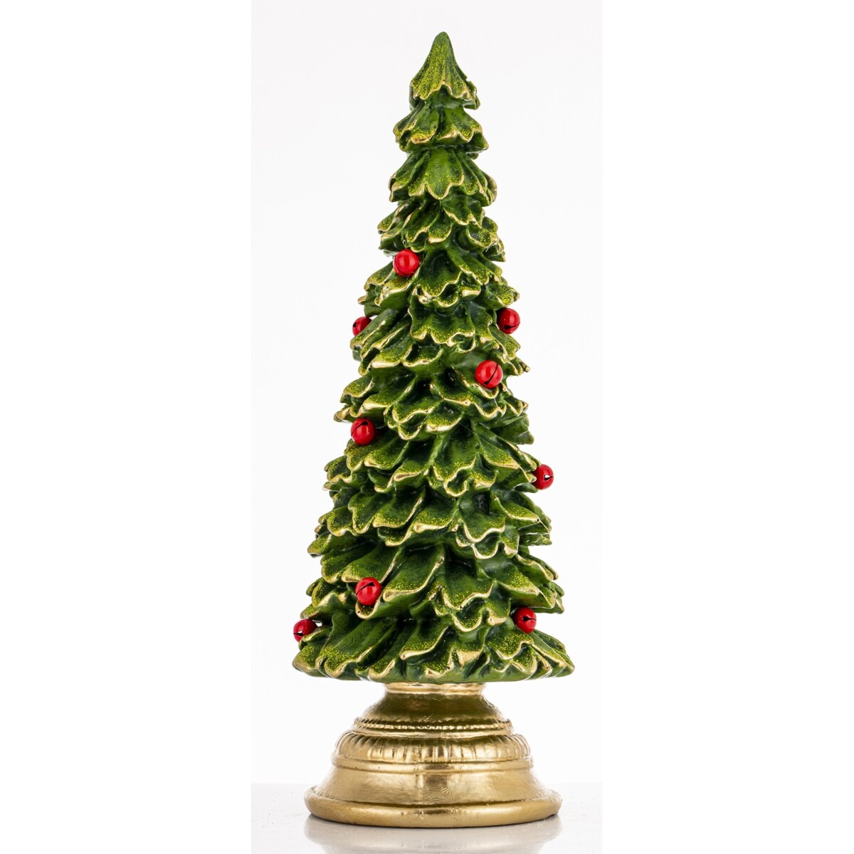 Choinka zielona ze złotą podstawą 40x15x15 cm CHRISTMAS TREE