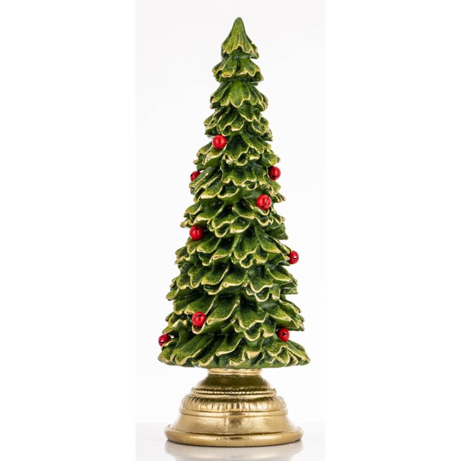 Choinka zielona ze złotą podstawą 40x15x15 cm CHRISTMAS TREE