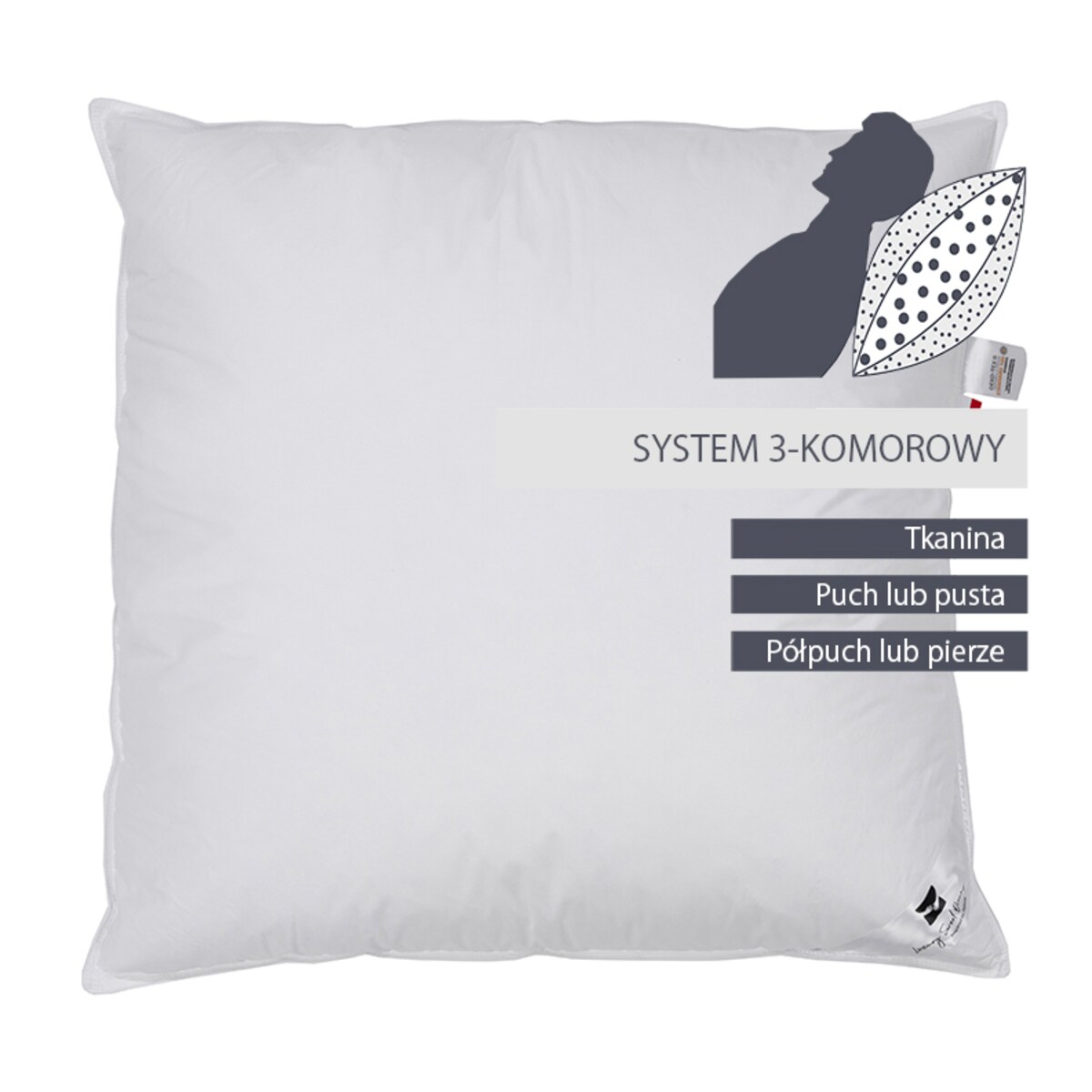 Poduszka z pierza kaczego DREAM 60x70