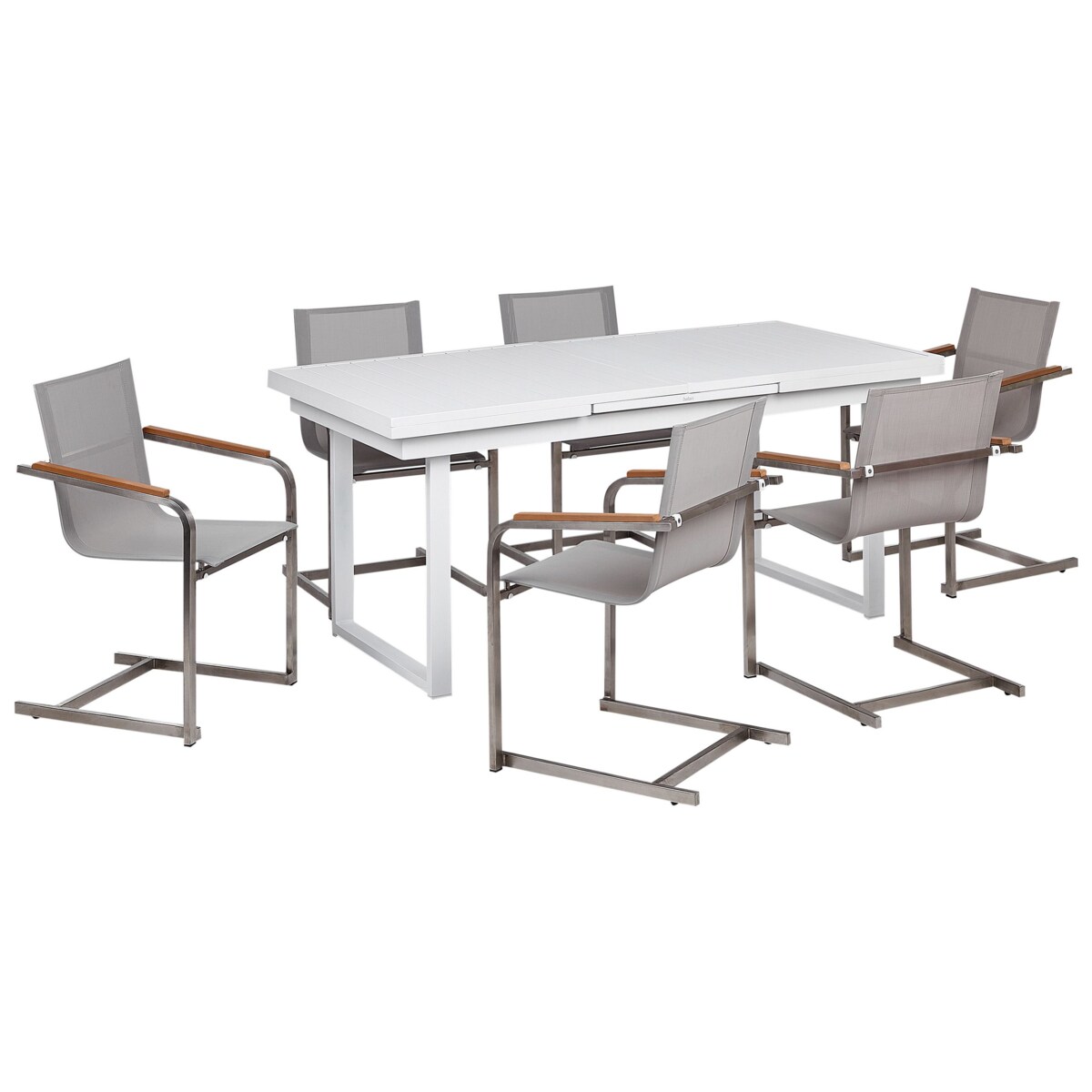 Zestaw ogrodowy dla 6 osób VALCANETTO/COSOLETO Metal Beżowy