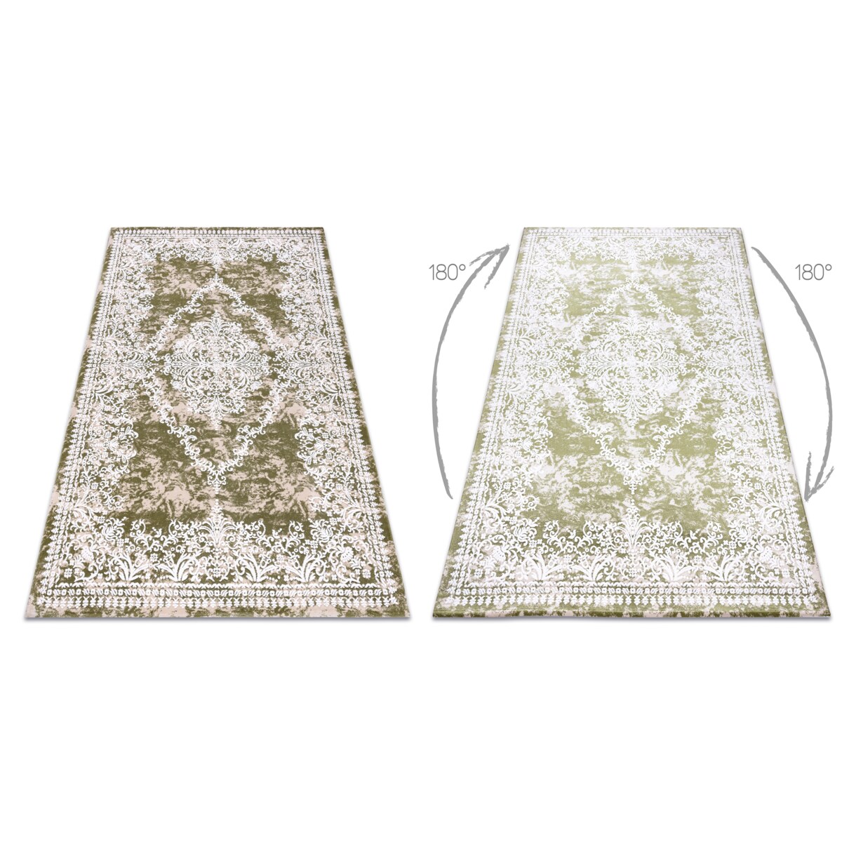 Dywan AKRYL DIZAYN 143 zielony / kość 160x230 cm