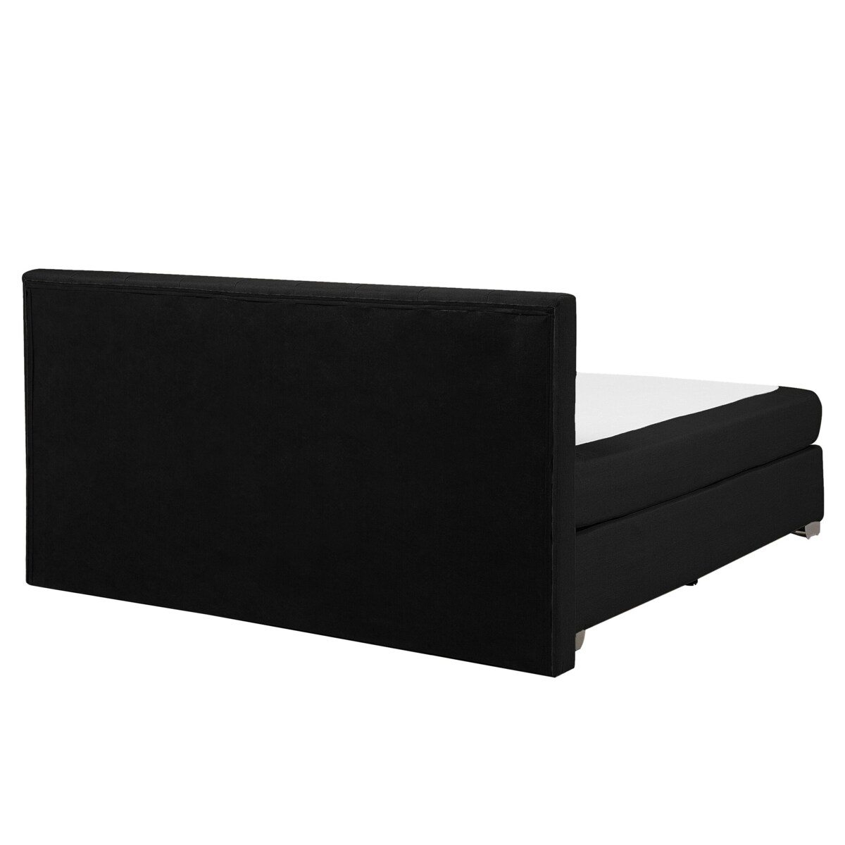 Łóżko kontynentalne tapicerowane 160 x 200 cm czarne ADMIRAL