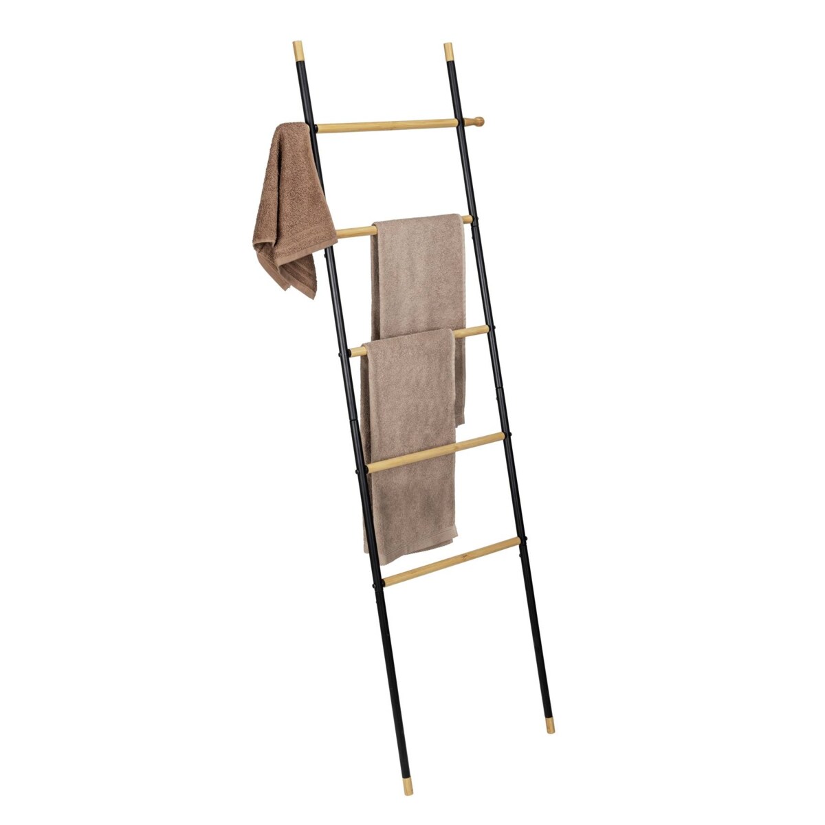 Wieszak na ręczniki, drabina z bambusowymi szczeblami, Loft, WENKO