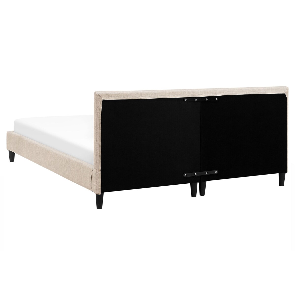 Łóżko tapicerowane 160 x 200 cm beżowe FITOU