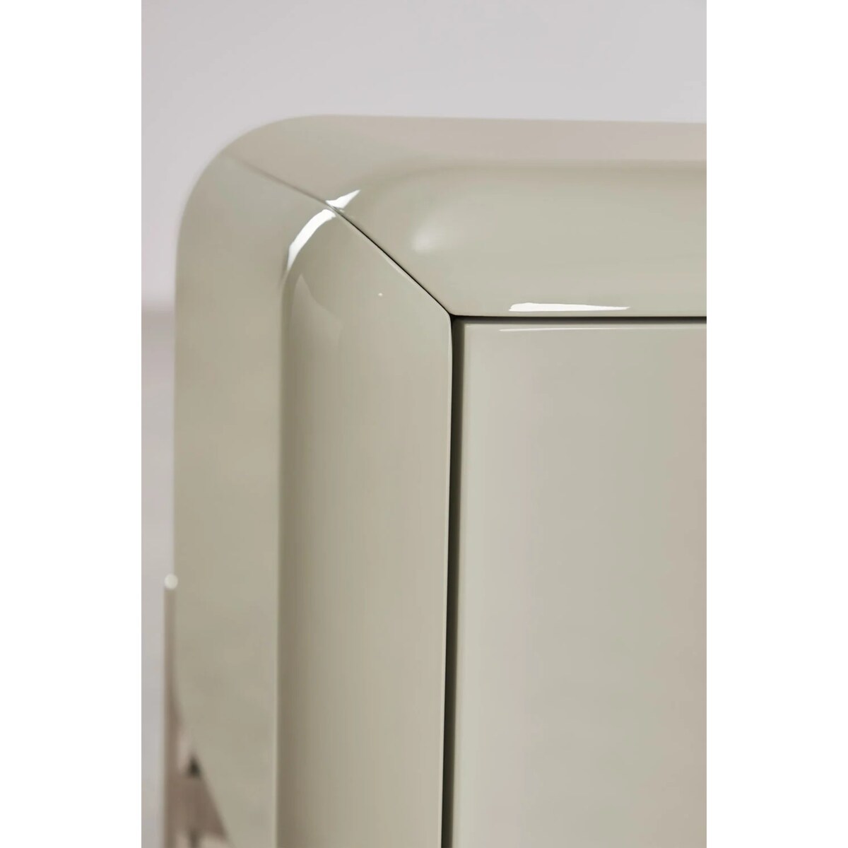 Komoda RTV z MDF błyszcząca Alazne 180x40 cm miętowa