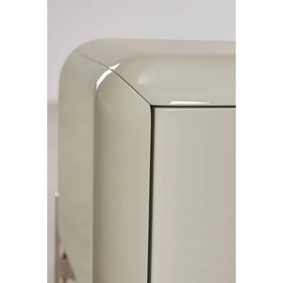 Komoda RTV z MDF błyszcząca Alazne 180x40 cm miętowa