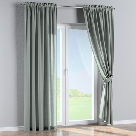 Zasłona na kanale z grzywką 1 szt. 130x245 jasny szary