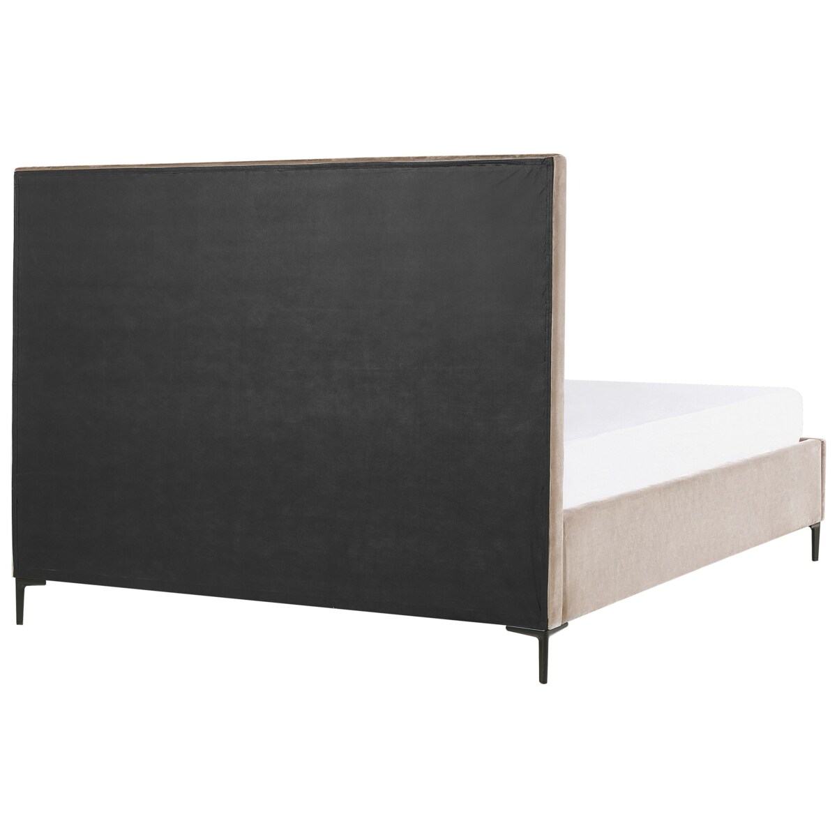 Zestaw do sypialni Welur SEZANNE 180 x 200 cm Beżowoszary