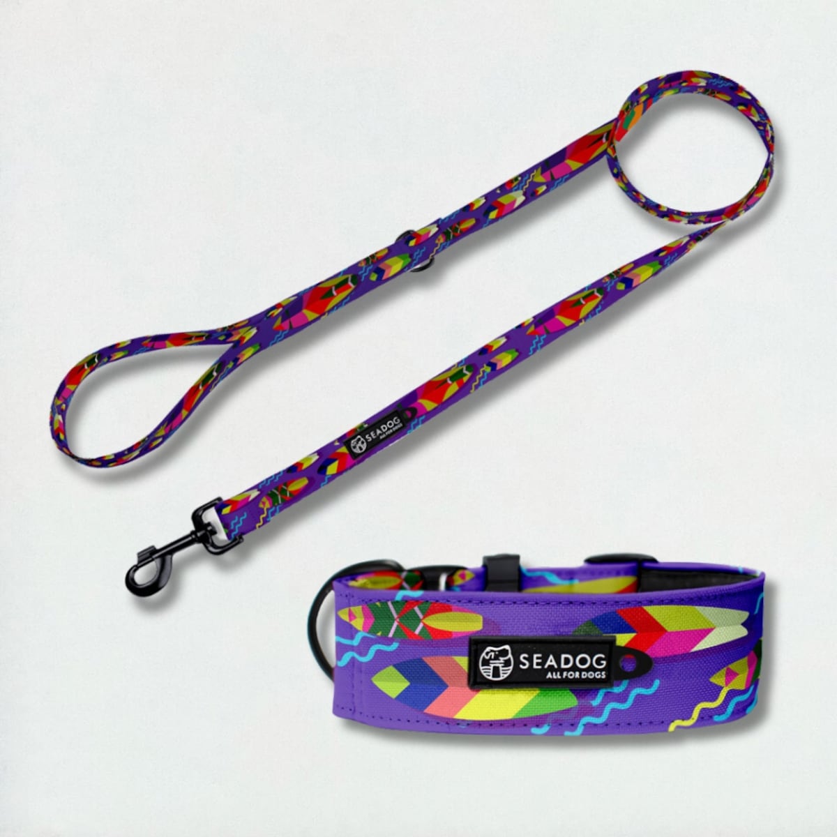 Zestaw: smycz i szeroka obroża, rozmiar S