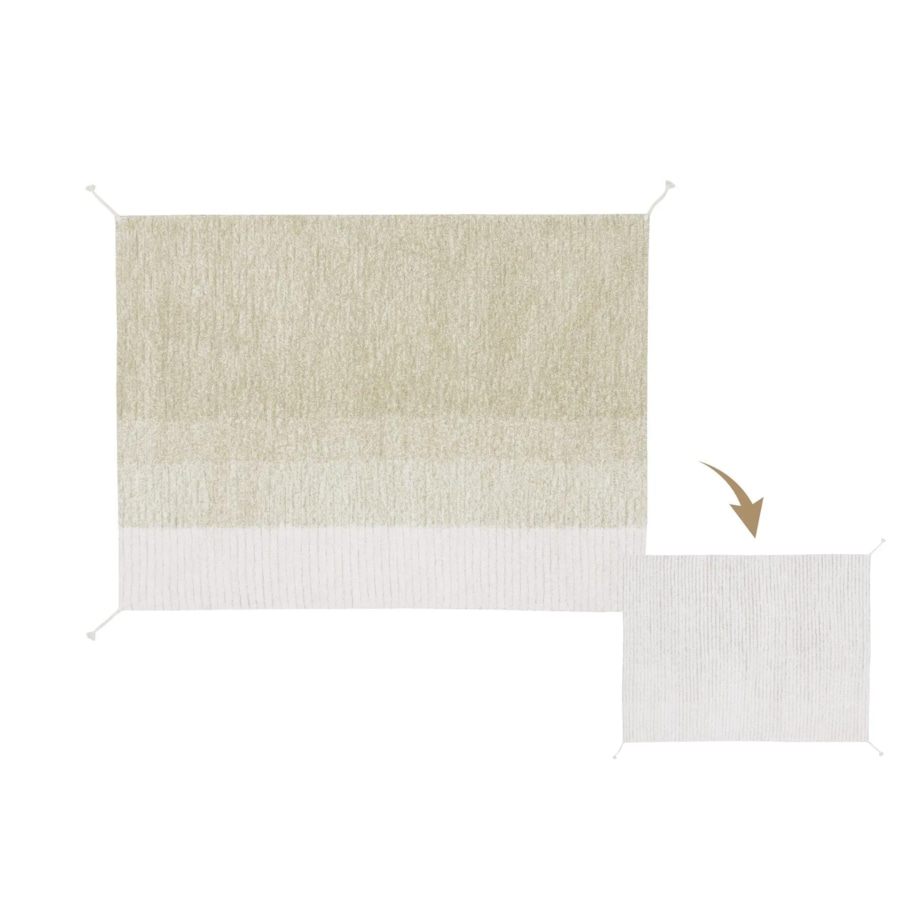 Dywan dziecięcy GELATO GREEN 120x160 zielony/beżowy dwustronny