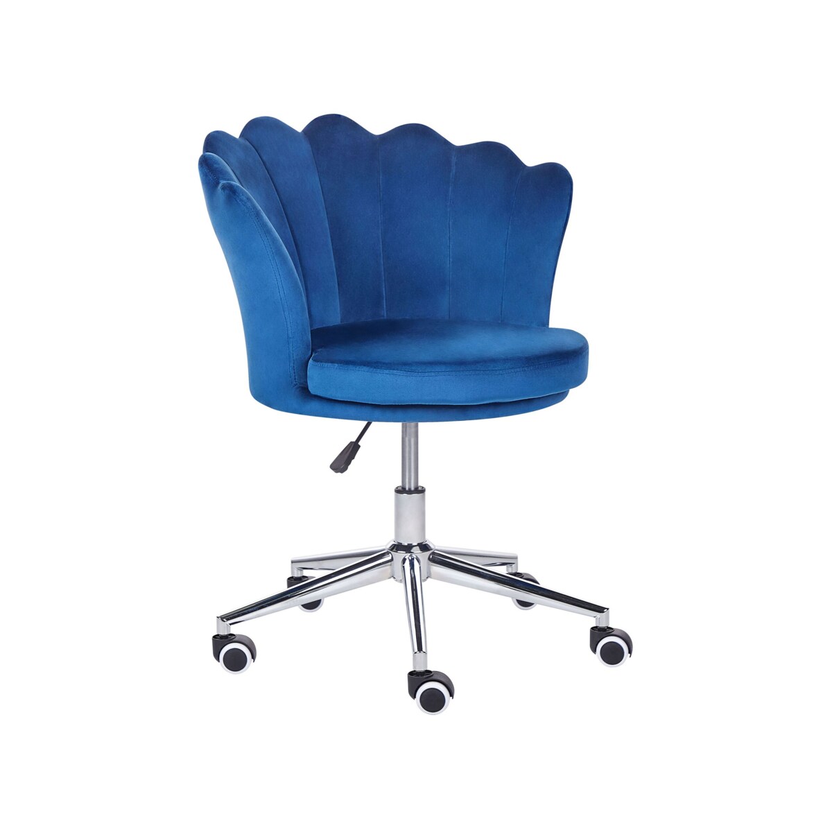 Krzesło biurowe regulowane welurowe niebieskie MONTICELLO